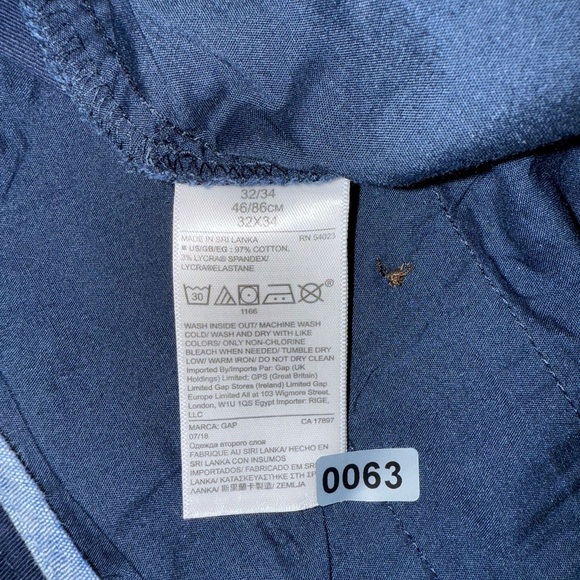 Gap Men's Slim Navy Pants Size 32 - Picture 10 of 10